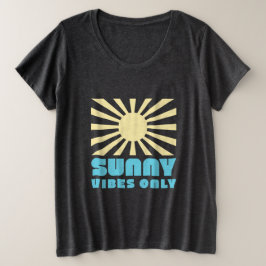 Endast sunny Vibes - fetstil Retro Sunshine Graphi T Shirt