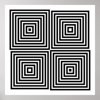 Endast Symmetriska former för Op Art 08 Poster
