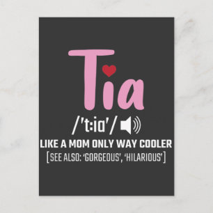 Endast Tia Mamma kylare Moster Family Kärlek Vykort