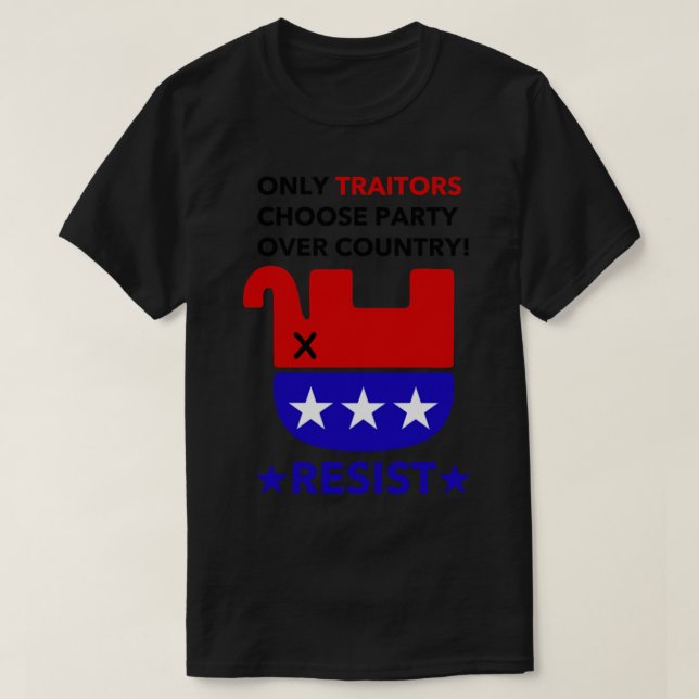 Endast TRAITORERNA väljer party över Land T Shirt (Design framsida)