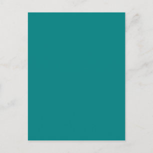 Endast Turquise Blue-Grönt Anpassad design Färg Vykort