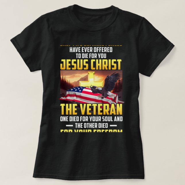 Endast två bestämda krafter dör för Jesus Kristus. T Shirt (Design framsida)