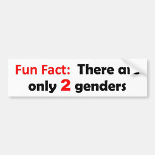 Endast två gender bildekal