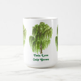 Endast två Kärlek ökar WIllow Träd Kaffemugg