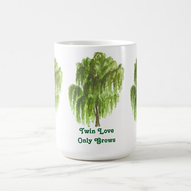 Endast två Kärlek ökar WIllow Träd Kaffemugg (Center)