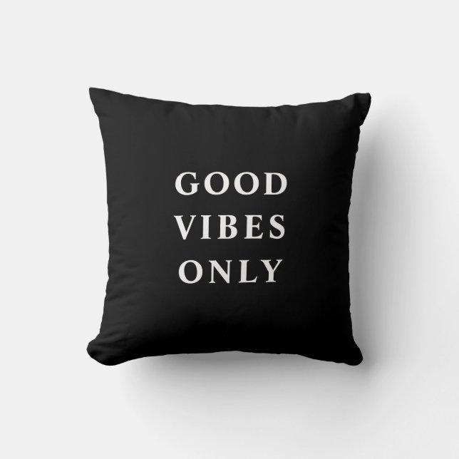Endast typografiska och vita bra bilder kudde (Framsida)
