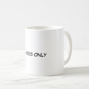 Endast vänliga vibes kaffemugg
