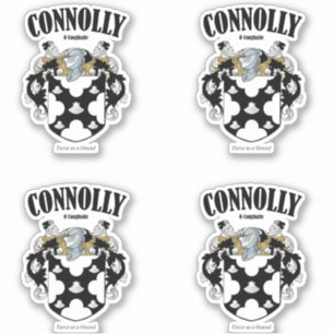 Endast Vapensköld Irish Translation & Meaning (x4) Klistermärken