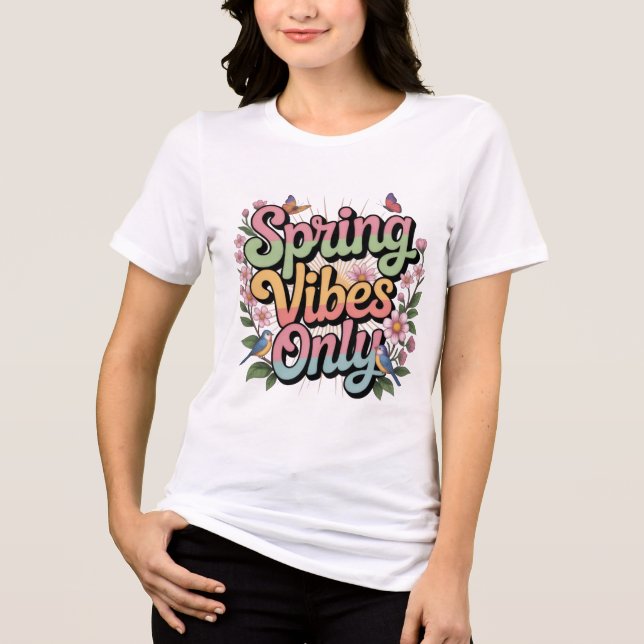 Endast vårstämning – Glad handskriven t-shirt (Framsida)
