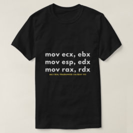 Endast verkliga programmerare kan läsa den här sam t shirt