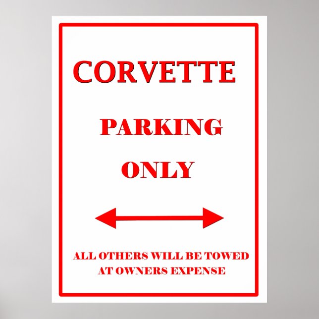 Endast Vette Parking Poster (Framsidan)
