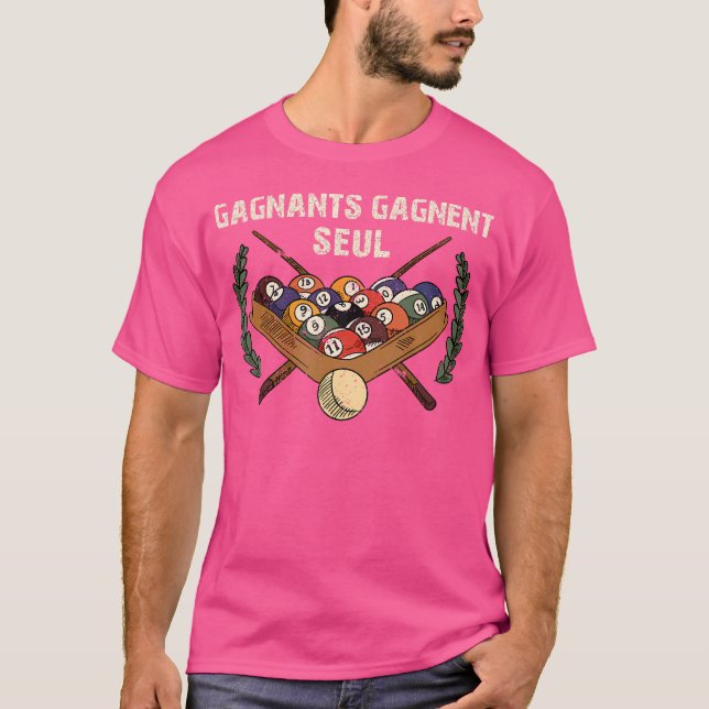 Endast vinnare Snooker Billiard Bollar T Shirt (Framsida)