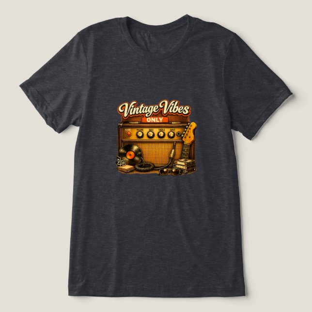 Endast Vintage Vibes T Shirt (Design Framsida)