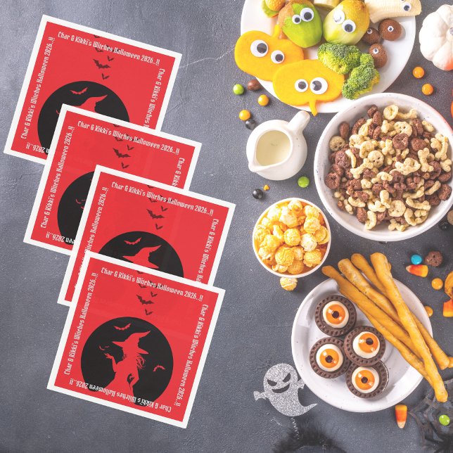 Endast vittnen Halloween fest Pappersservett (Witches Only Halloween Party Napkins)