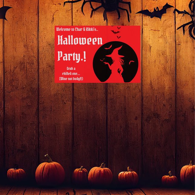 Endast vittnen Halloween fest Poster (Witches Only Halloween Party Poster)