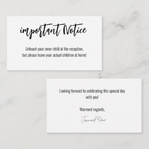 Endast vuxen! 💍 Minimalistisk Elegant Tilläggskort