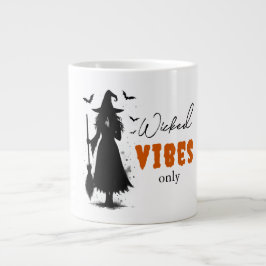 "Endast Wicked Vibes" - Halloween Black Witch - Jumbo Mugg