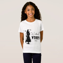 "Endast Wicked Vibes" - Halloween Black Witch - T Shirt