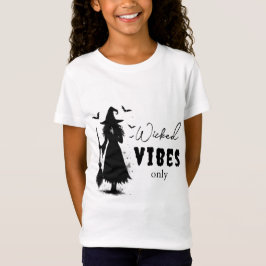"Endast Wicked Vibes" - Halloween Black Witch - T Shirt