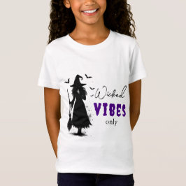 "Endast Wicked Vibes" - Halloween Black Witch - T Shirt