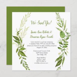 Endast Wildwood Botanicals Rustic Reception   Inbjudningar