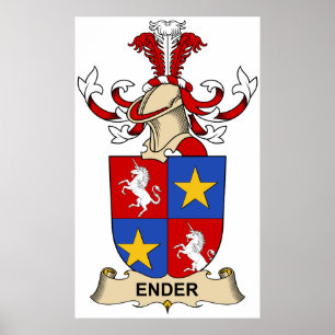 Ender familjvapensköld poster