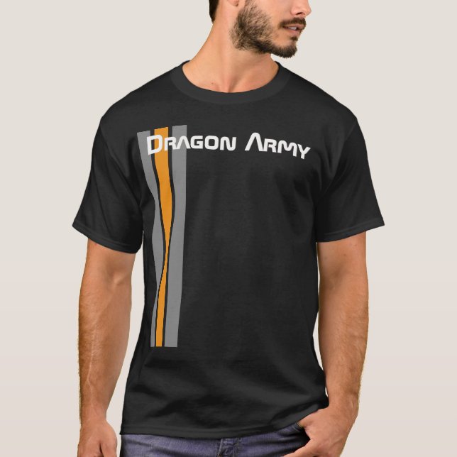 Enders modig drakearmé (svarten) t shirt (Framsida)