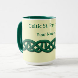 Endless Celtic Knot Seamless Dark Green Mugg