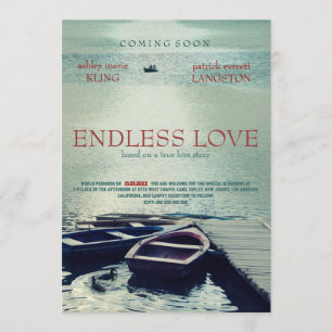 ENDLESS KÄRLEK poster filmen stil Inbjudningar