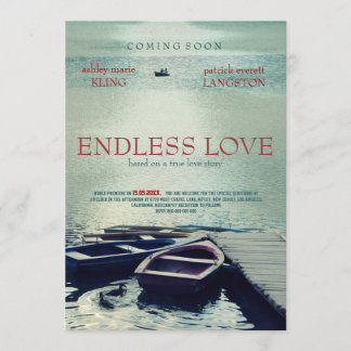 ENDLESS KÄRLEK poster filmen stil Inbjudningar