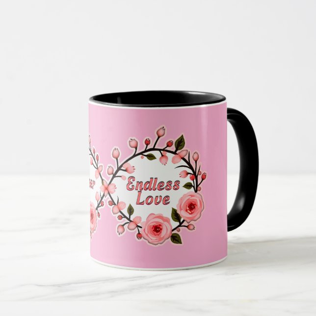 Endless Love – Mother Floral Art Mugg (Framsida höger)