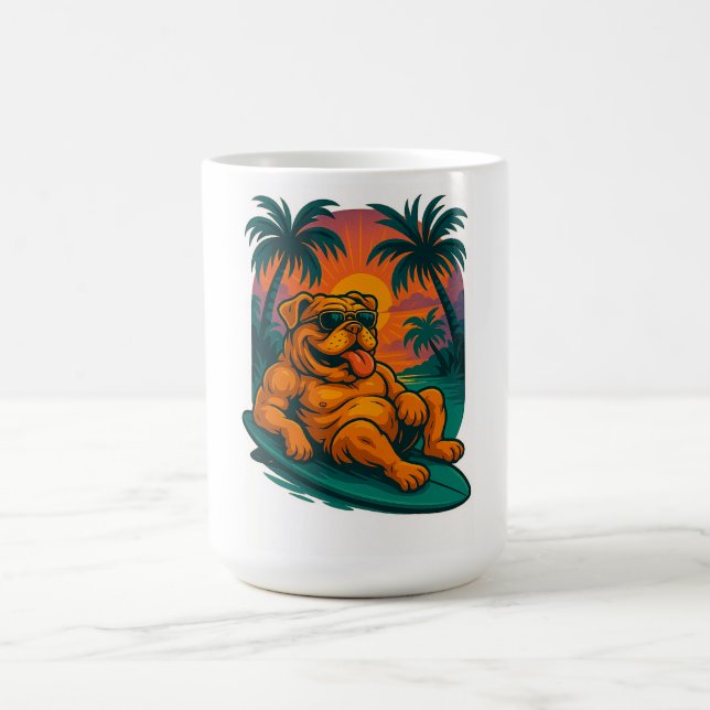 Endless Summer Bulldog - Retro Surfa Kaffemugg (Center)