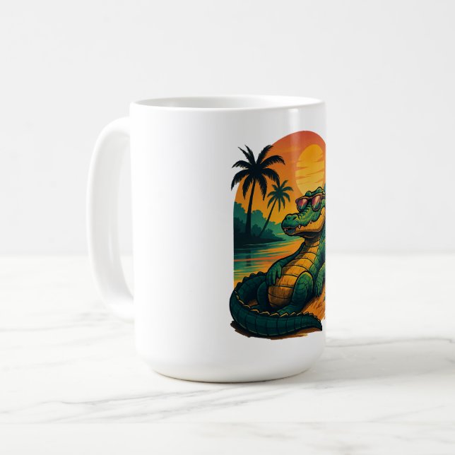 Endless Summer Crokodile - Retro Kaffemugg (Framsida vänster)