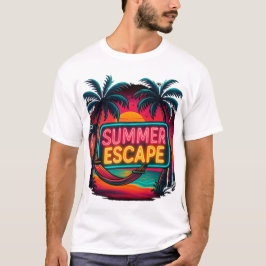 Endless Summer Escape - Retro Sunset Äventyr T Shirt