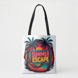 Endless Summer Escape - Retro Sunset Äventyr Tygkasse