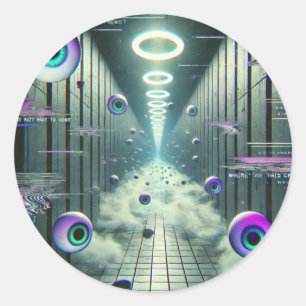 👁️ "Endless Watcher" Weirdcore Stickers 👁️ Runt Klistermärke