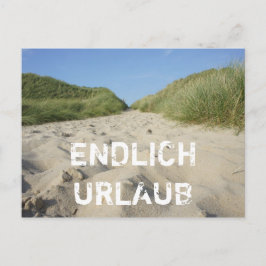 ENDLICH URLAUB Weg zum Strand durch Strandhafer Vykort