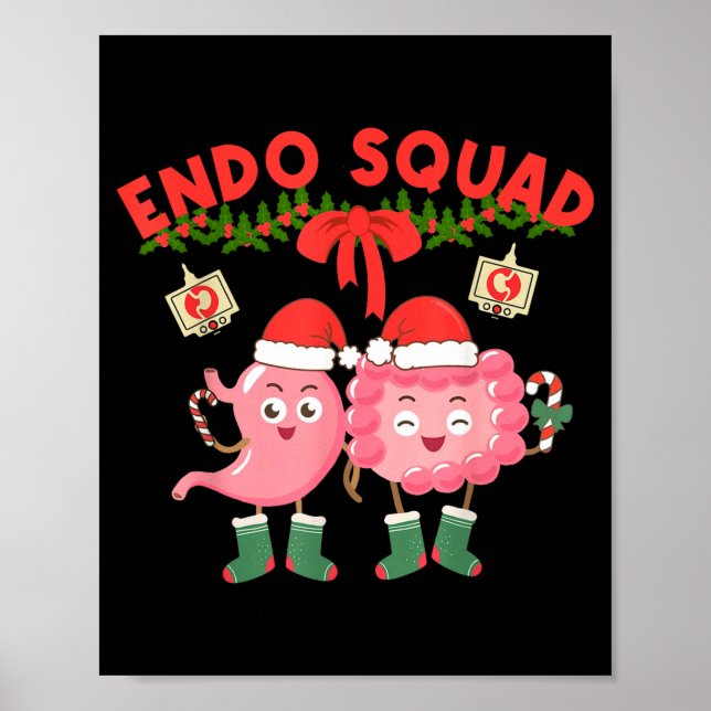 Endo Squad Nurse Stomach Santa Hat Endoscopy Tech  Poster (Framsidan)