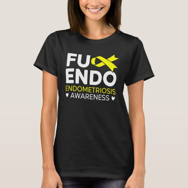 Endo Warrior Endometriosis Awareness Disease T Shirt (Framsida)