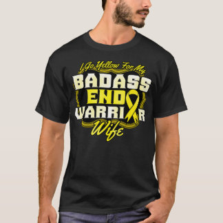 Endo Warrior Wife Endometriosis Yellow Endometrium T Shirt