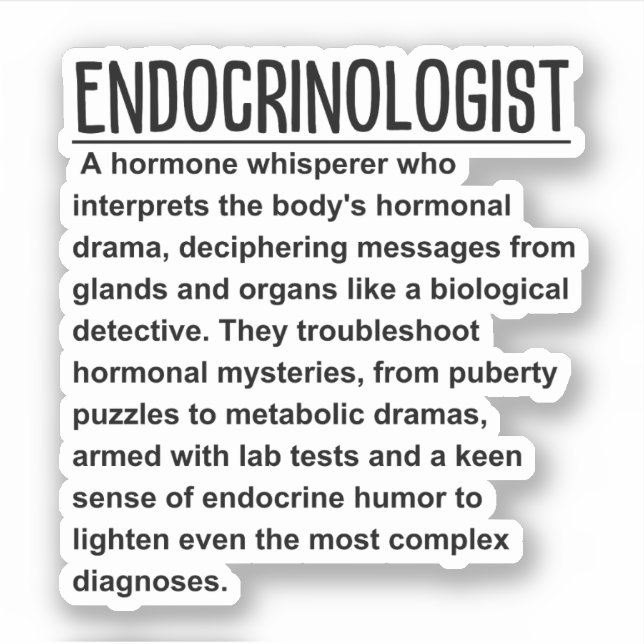 Endocrinolog Klistermärken (Framsida)