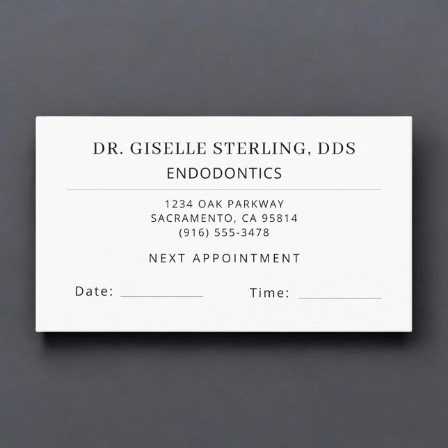 Endodontics Dentistry Dentist Appointment Card Visitkort (Skapare uppladdad)