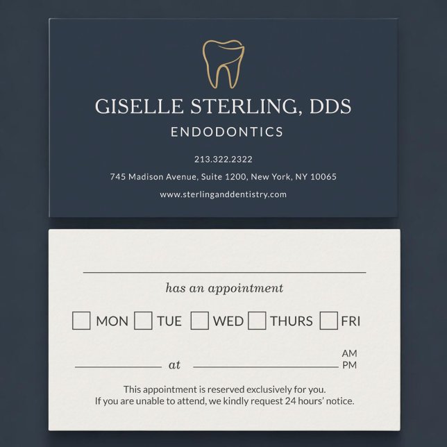 Endodontics Dentistry Tooth Appointment Reminder Visitkort (Skapare uppladdad)