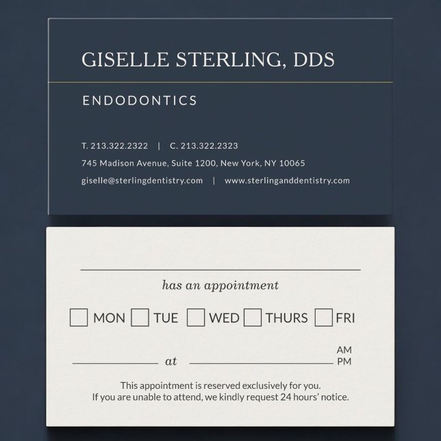 Endodontics Office Appointment Reminder Visitkort (Skapare uppladdad)