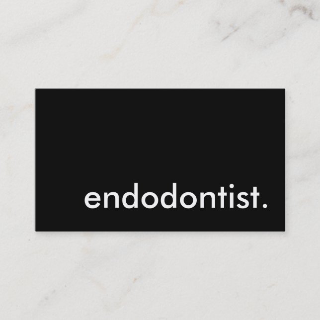 endodontist. (anpassadet färg) visitkort (Framsida)