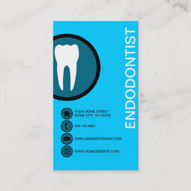 ENDODONTIST-bubblor Visitkort (Framsida)