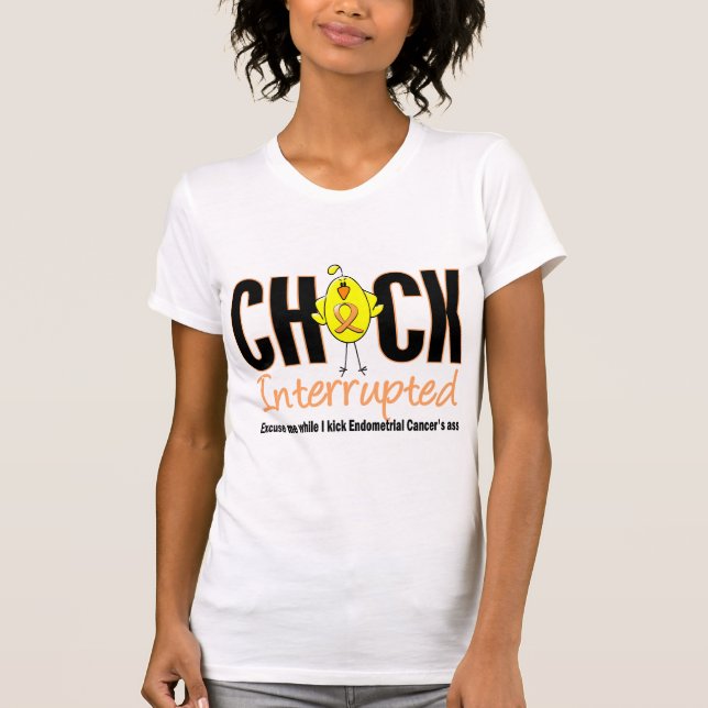 Endometrial avbruten cancerchick tee shirt (Framsida)