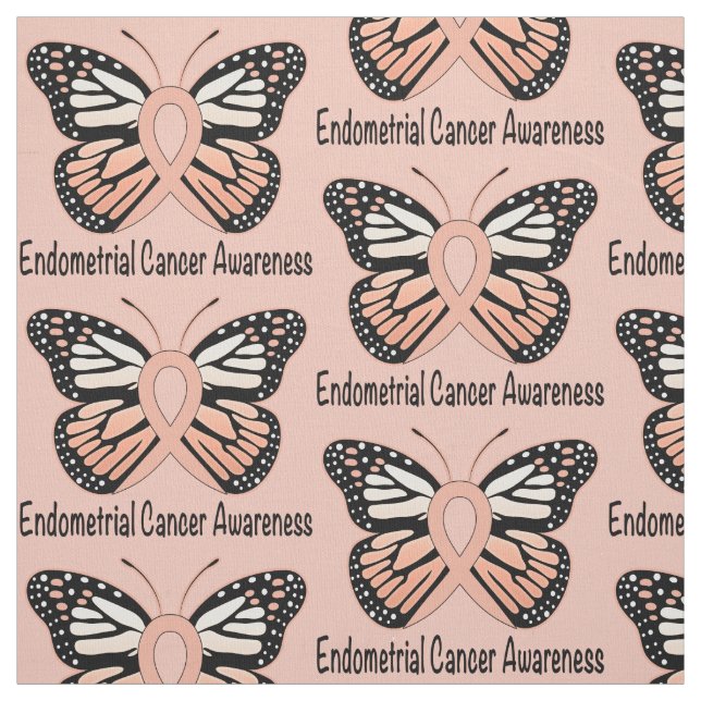 Endometrial band för cancerfjärilsmedvetenhet tyg (Provkarta)