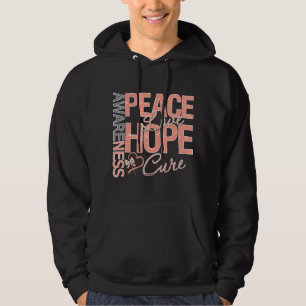 Endometrial bot för cancerfredkärlek hoodie