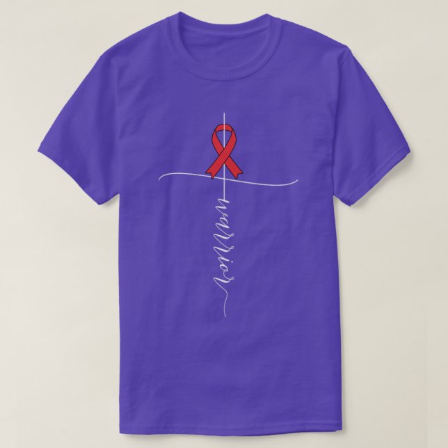 Endometrial Cancer Awareness Warrior Peach Ribbon T Shirt (Design framsida)